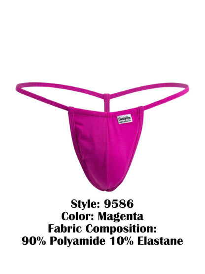 Magenta CandyMan 9586 g-string thong made of 90% polyamide 10% elastane with sleek design and thin elastic straps