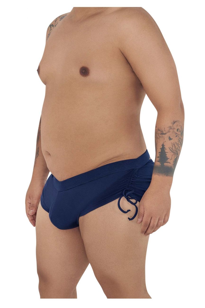 Navy blue candyman 99602x lounge pajama shorts with side drawstring tie designed for comfort and style
