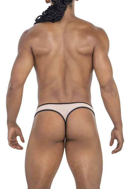 Beigethong with black trim made of sports mesh from candyman designed for comfortable active wear