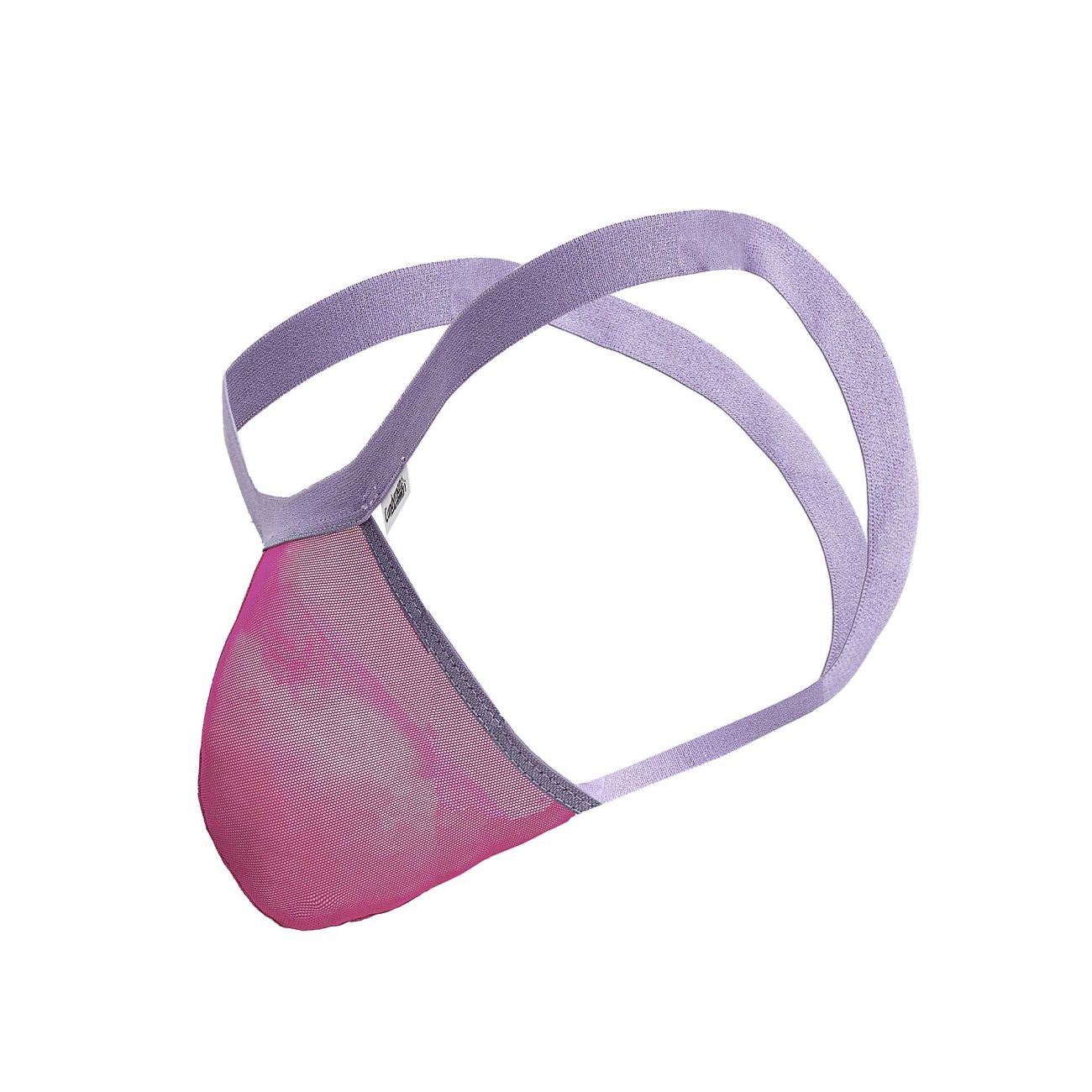 A lavender and pink mesh face mask with elastic straps from candyman 99841 mesh thongs color hot pink collection