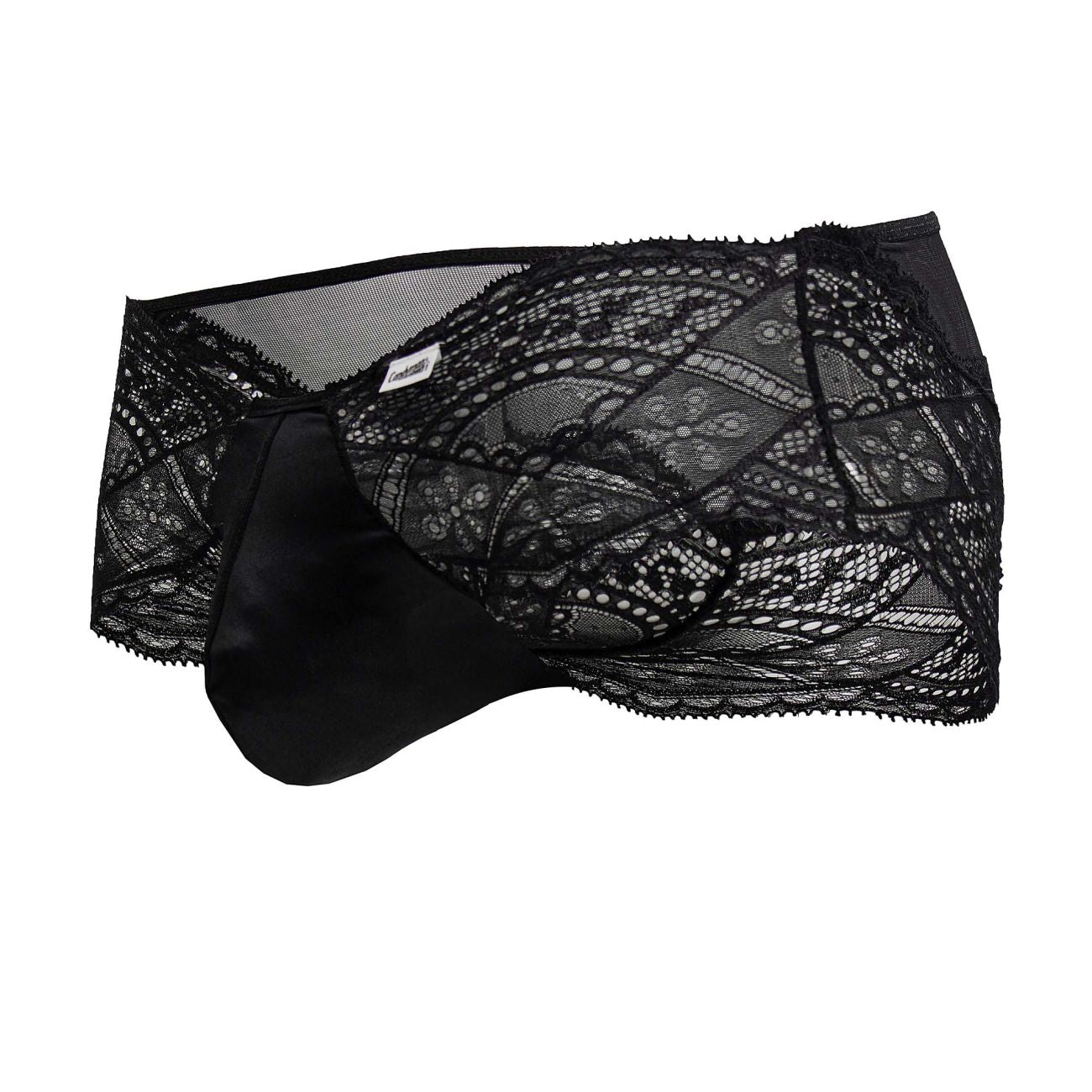 Black lace briefs with a satin-covered pouch candyMan 99863 lace briefs color black for stylish lingerie wear