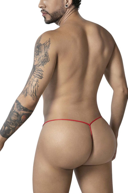 Red candyMan 99892 heart thong with thin seamless design made for comfortable everyday wear