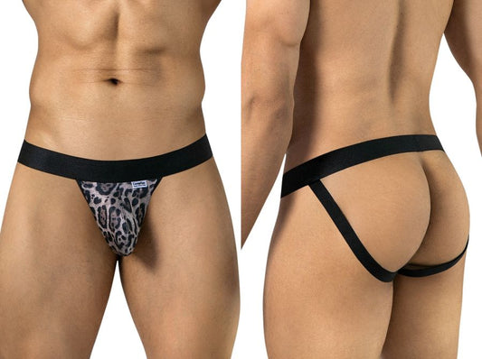CandyMan Wild 95010 Men's Underwear Microfiber Jockstrap Color Leopard Print