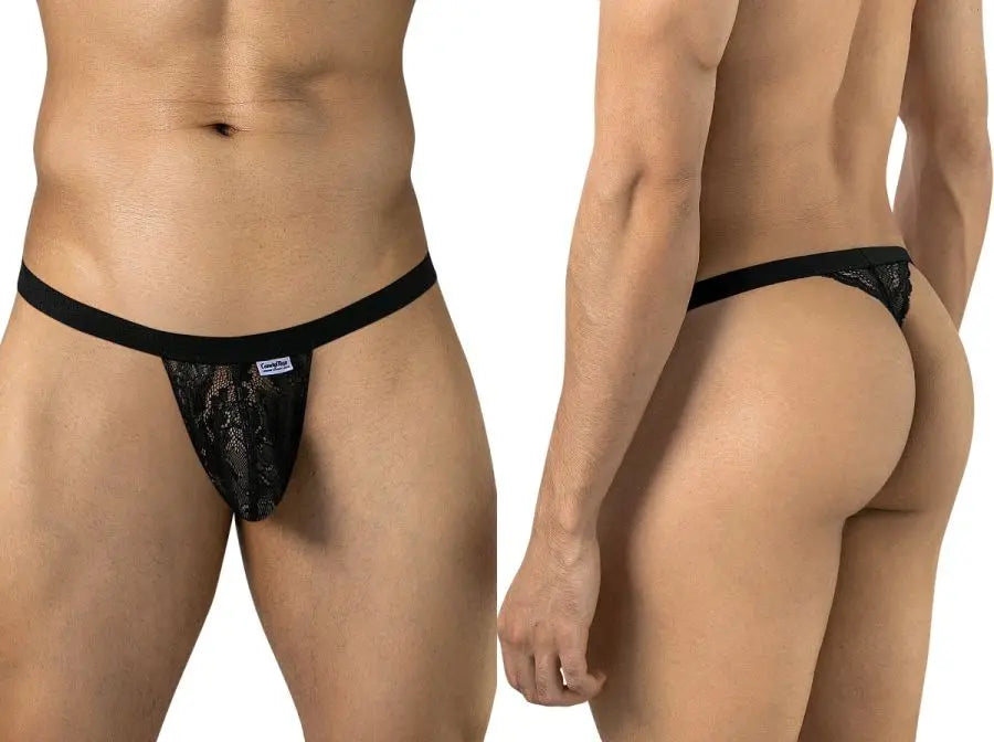 CandyMan 95013 Herrenunterwäsche verführerische Spitzen-Tangas Farbe Schwarz