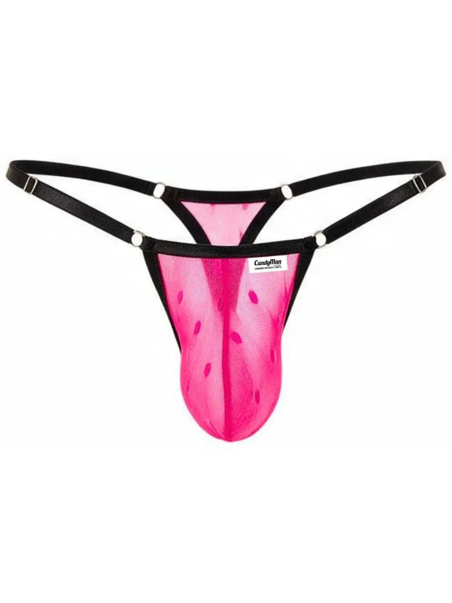 CandyMan 95016 Herrenunterwäsche Sexy Netz-Tangas Farbe Pink