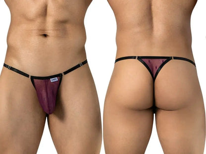CandyMan 95016 Herrenunterwäsche Sexy Netz-Tangas Farbe Weinrot