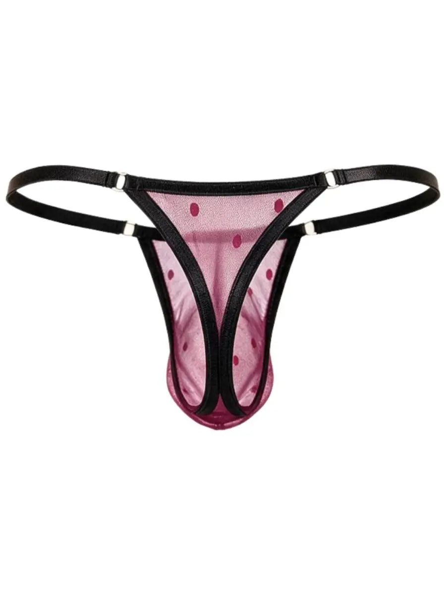 CandyMan 95016 Herrenunterwäsche Sexy Netz-Tangas Farbe Weinrot