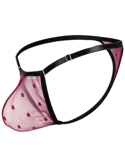 CandyMan 95016 Herrenunterwäsche Sexy Netz-Tangas Farbe Weinrot