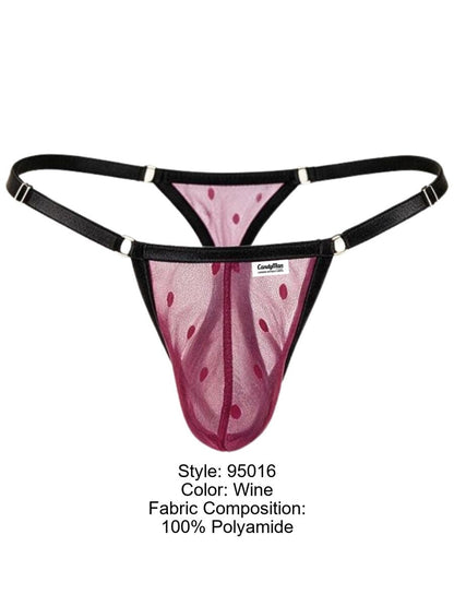 CandyMan 95016 Herrenunterwäsche Sexy Netz-Tangas Farbe Weinrot