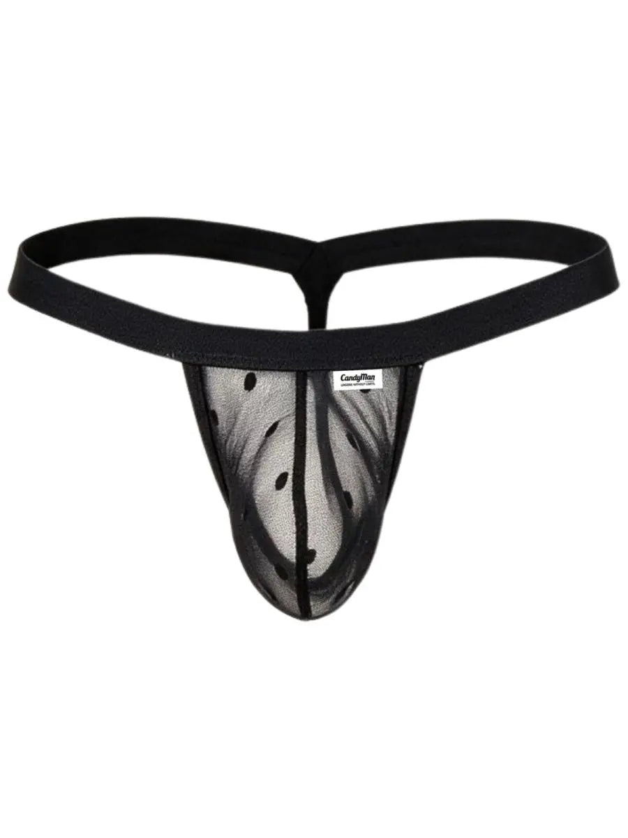 CandyMan 95017 Herren-Unterwäsche Mesh-Tangas Farbe Schwarz
