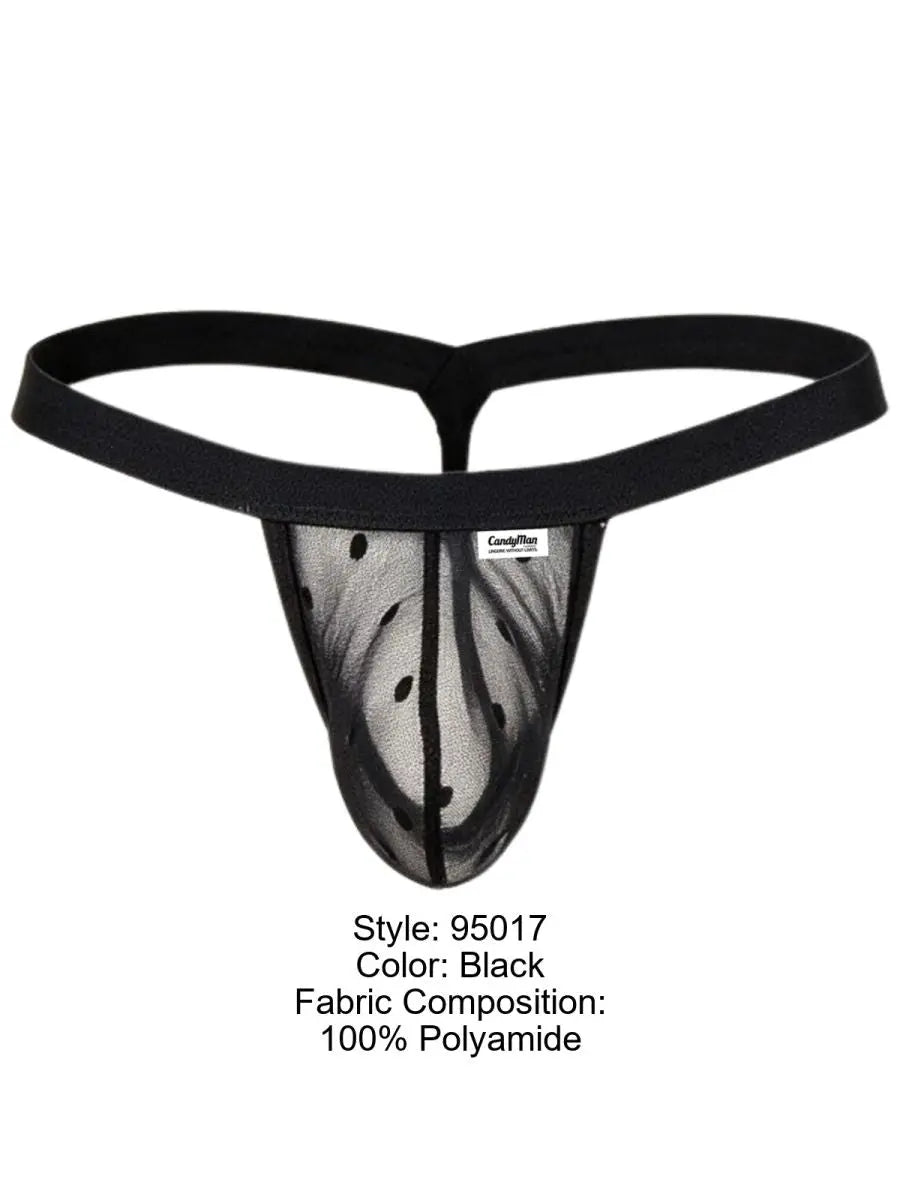 CandyMan 95017 Herren-Unterwäsche Mesh-Tangas Farbe Schwarz