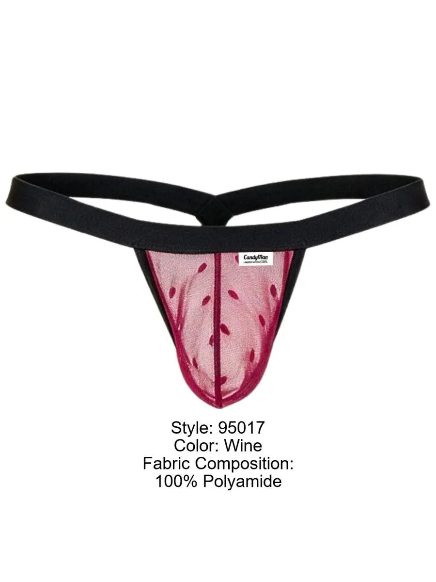 CandyMan 95017 Herrenunterwäsche Netz-Tanga Farbe Weinrot