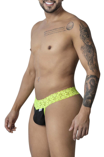 CandyMan 99370 Spitzen-Tanga, Farbe: Hot Green