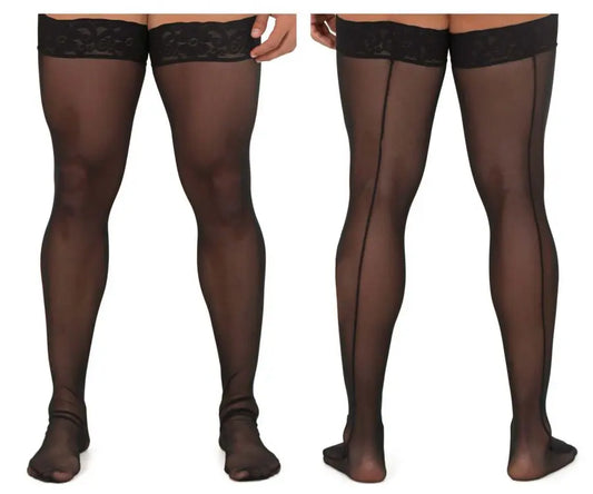 CandyMan 99533 Herren Mesh Overknees Farbe Schwarz