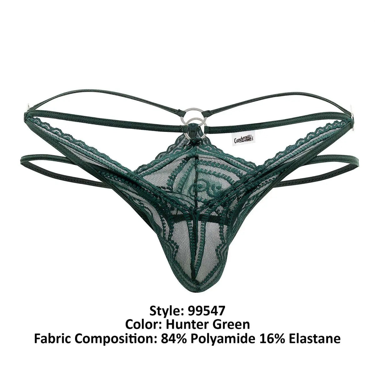 Caleçons pour hommes CandyMan 99547 Double Thongs Couleur Vert Chasseur