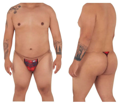 CandyMan Men's Underwear 99571X Invisible Micro G-String Color Red Prints