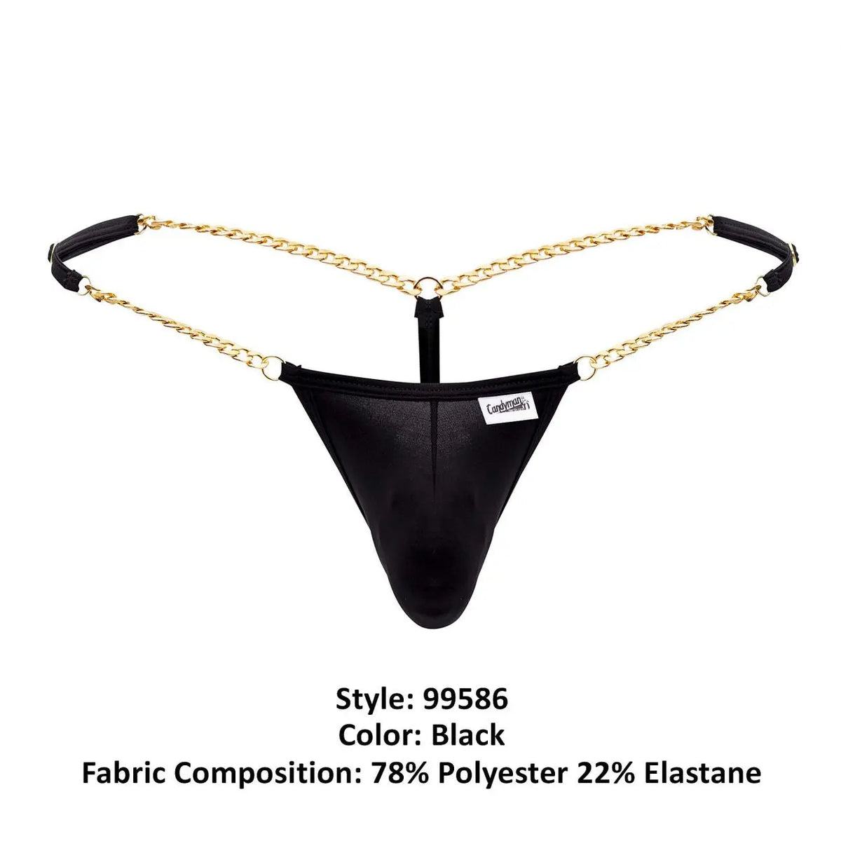 CandyMan Men's Underwear 99586 Chain G-String Color Black