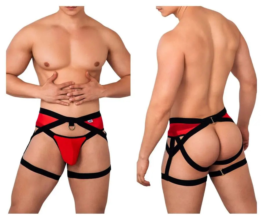 CandyMan Herrenunterwäsche 99623 Strap-Jockstrap Farbe Rot