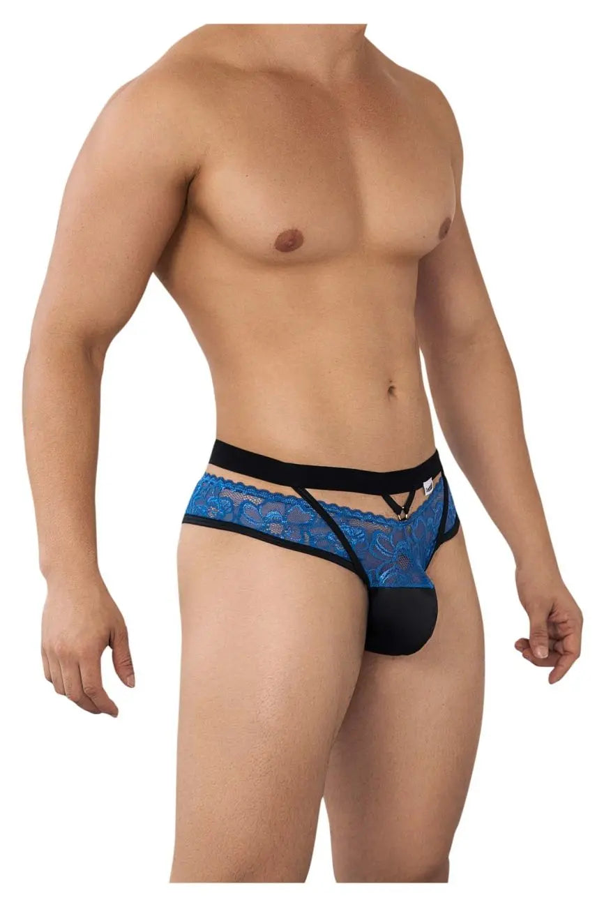 Caleçon pour hommes CandyMan 99627 Slip brésilien en dentelle Couleur Bleu