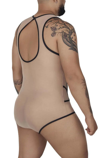 CandyMan Herrenunterwäsche 99683X Tüll-Body Farbe Beige