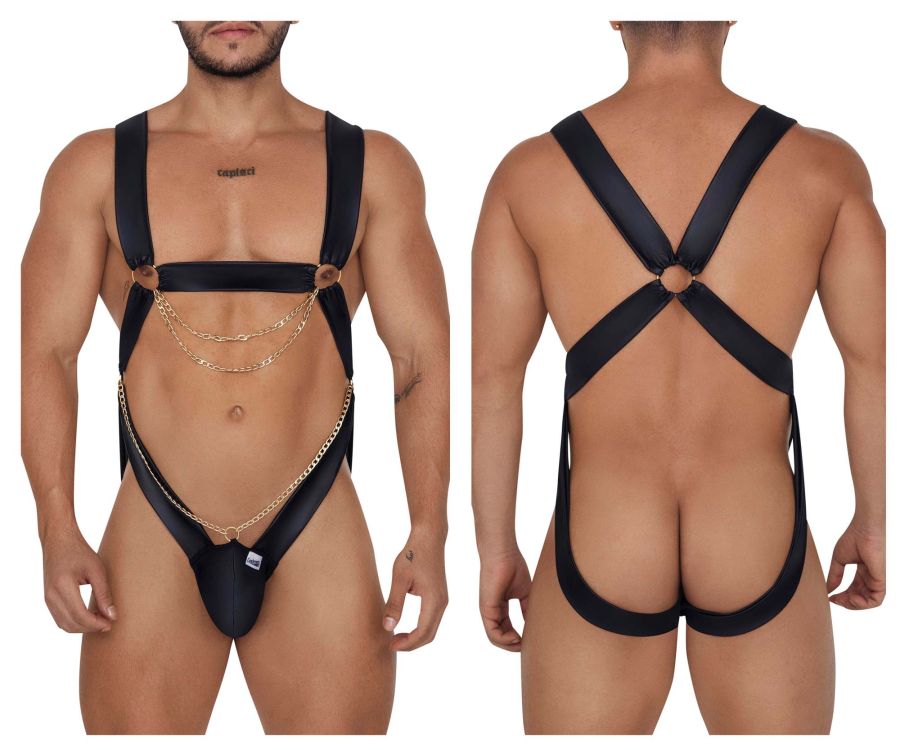 CandyMan 99695 Harness-Bodysuit, Farbe Schwarz