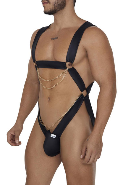 CandyMan 99695 Harness-Bodysuit, Farbe Schwarz