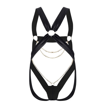 CandyMan 99695 Harness-Bodysuit, Farbe Schwarz