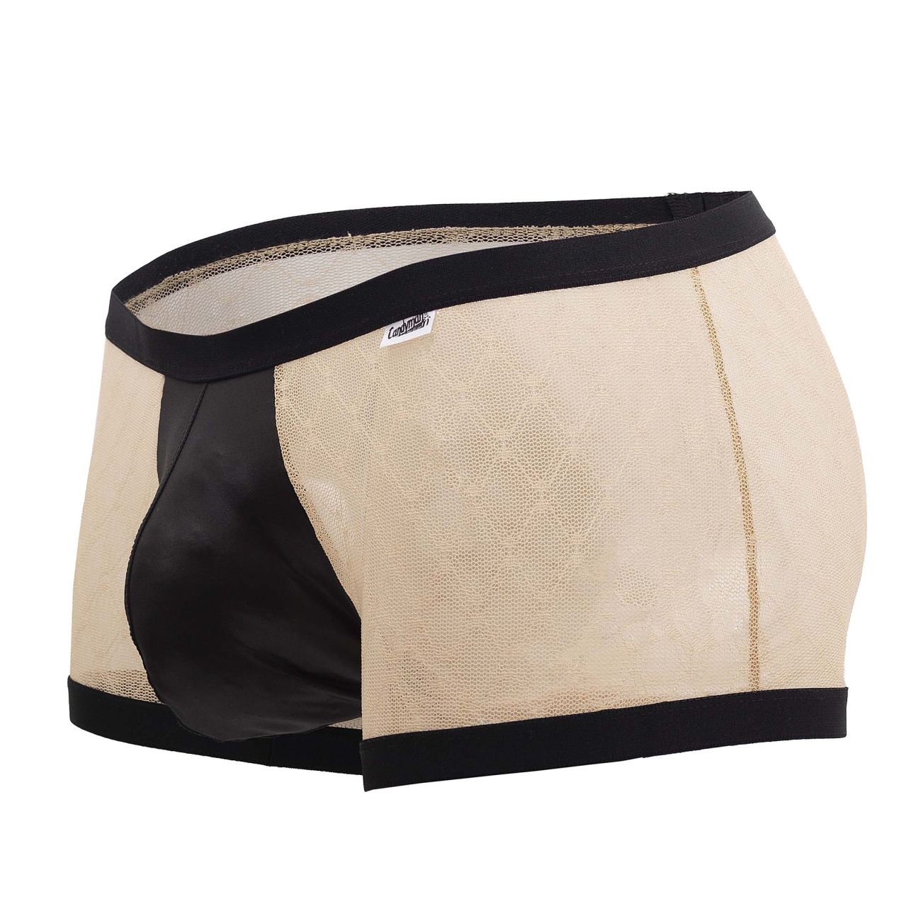 Boxer en dentelle CandyMan 99750 Couleur Nude-Noir