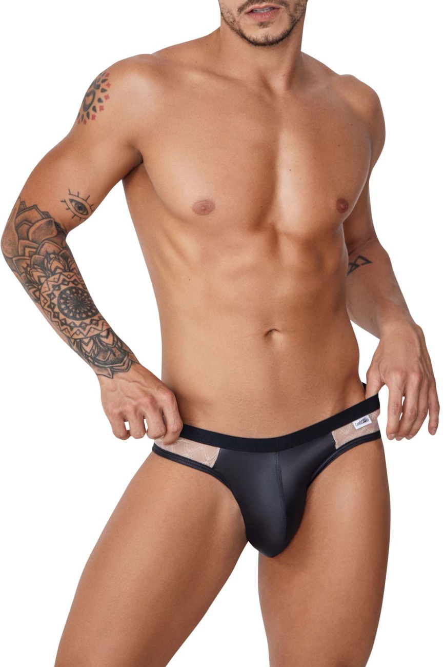 CandyMan 99763 Jockstrap aus Spitze, Farbe Nude-Schwarz