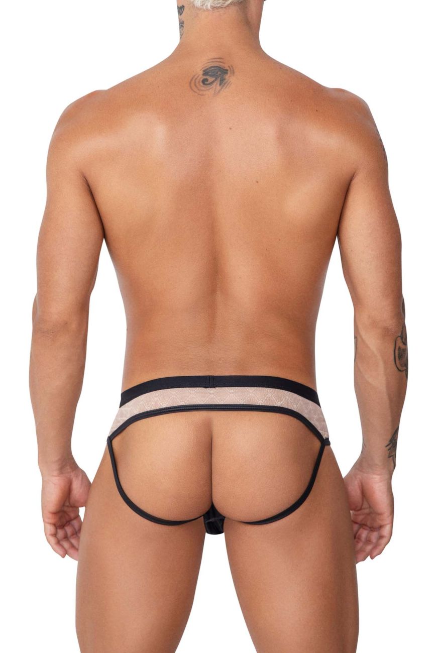 CandyMan 99763 Jockstrap aus Spitze, Farbe Nude-Schwarz