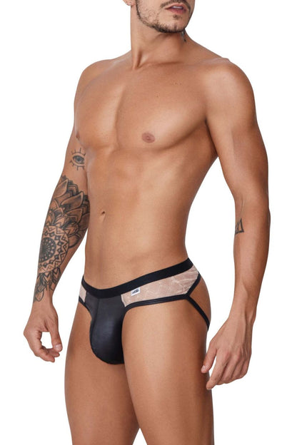 CandyMan 99763 Jockstrap aus Spitze, Farbe Nude-Schwarz