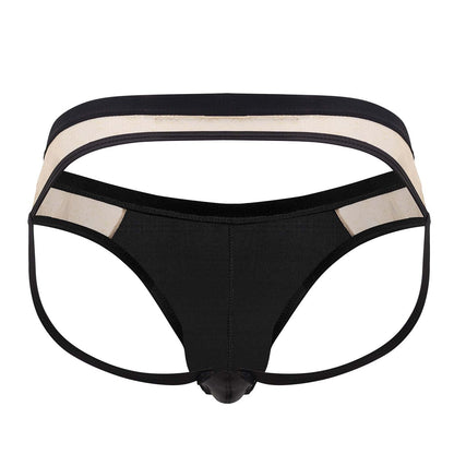 CandyMan 99763 Jockstrap aus Spitze, Farbe Nude-Schwarz