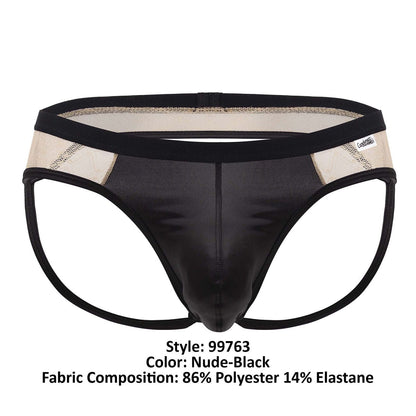 CandyMan 99763 Jockstrap aus Spitze, Farbe Nude-Schwarz