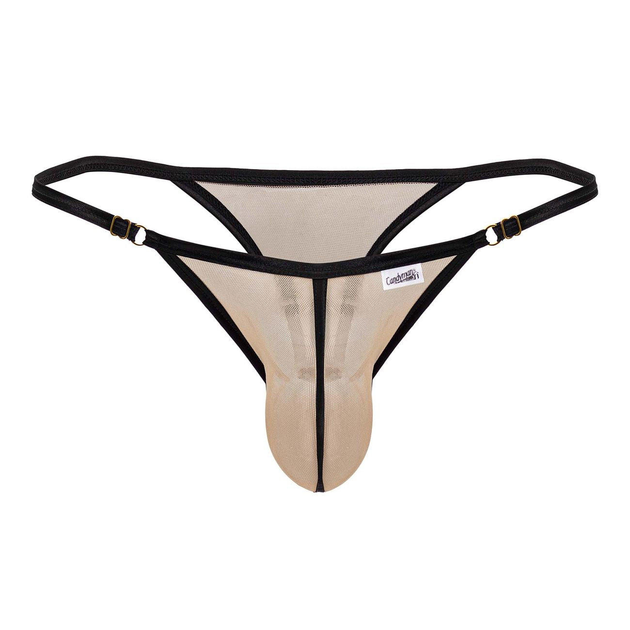 CandyMan 99776 Mesh Thongs Color Beige