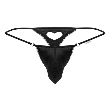 CandyMan 99789 Heart Thongs Color Black