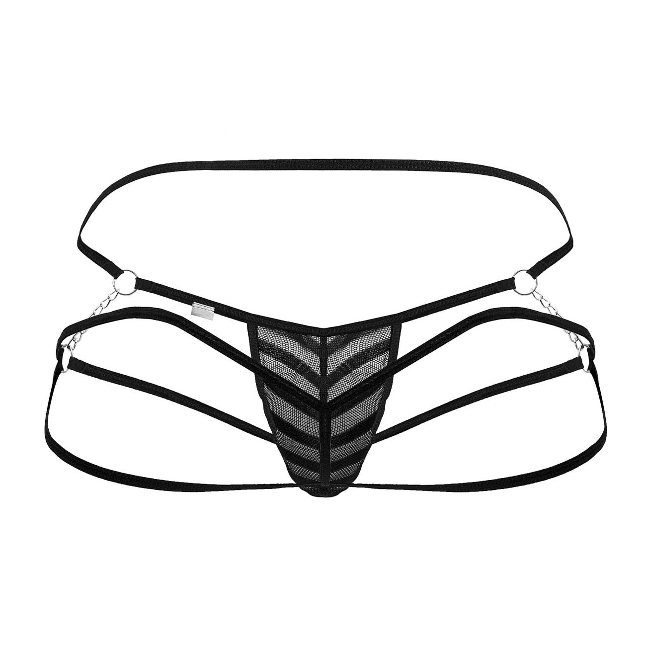 CandyMan 99793 Mesh Jock Thongs Color Black