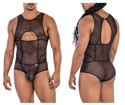 CandyMan 99794 Mesh Bodysuit Color Black