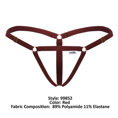 CandyMan 99852 Nudist Thongs Color Red