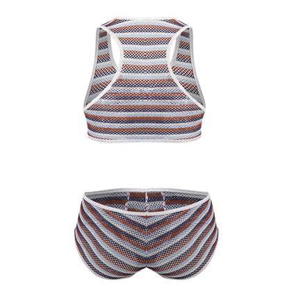 CandyMan 99859 Tenue deux pièces à rayures colorées