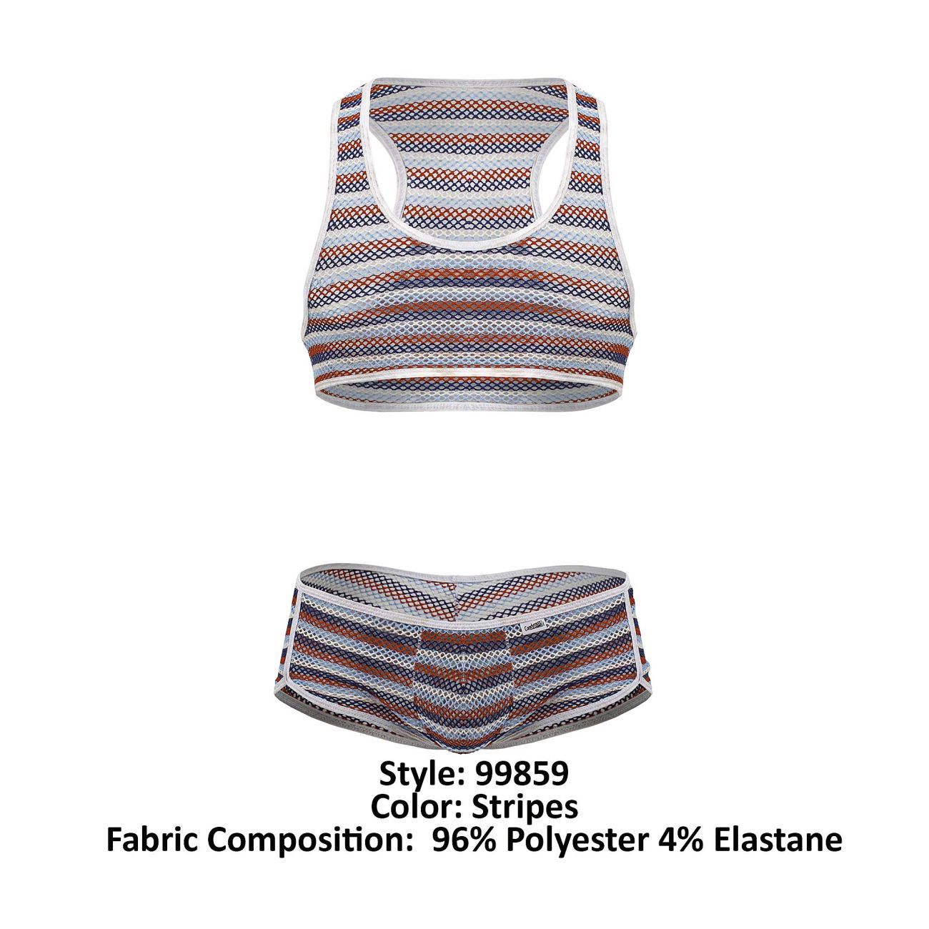 CandyMan 99859 Tenue deux pièces à rayures colorées