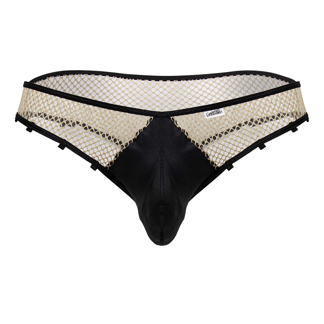 CandyMan 99860 Netz-Strings Farbe Nude-Schwarz