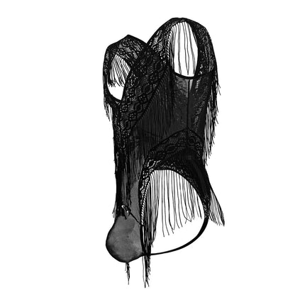 CandyMan 99865 Body en dentelle et maille Couleur Noir