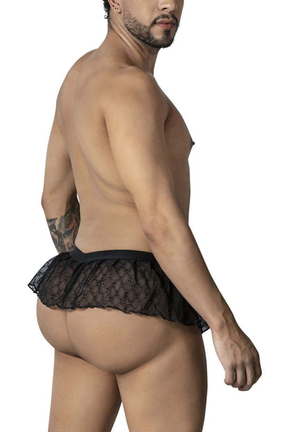 String en maille géométrique CandyMan 99901, couleur noire