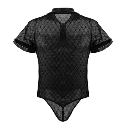 CandyMan 99902 Geometrischer Netzbody, Farbe Schwarz