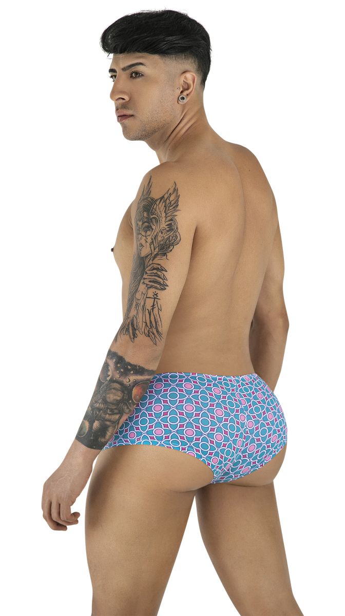 Blue and pink geometric patterned swim trunks candyMan 99922 printed blue perfect for beachwear