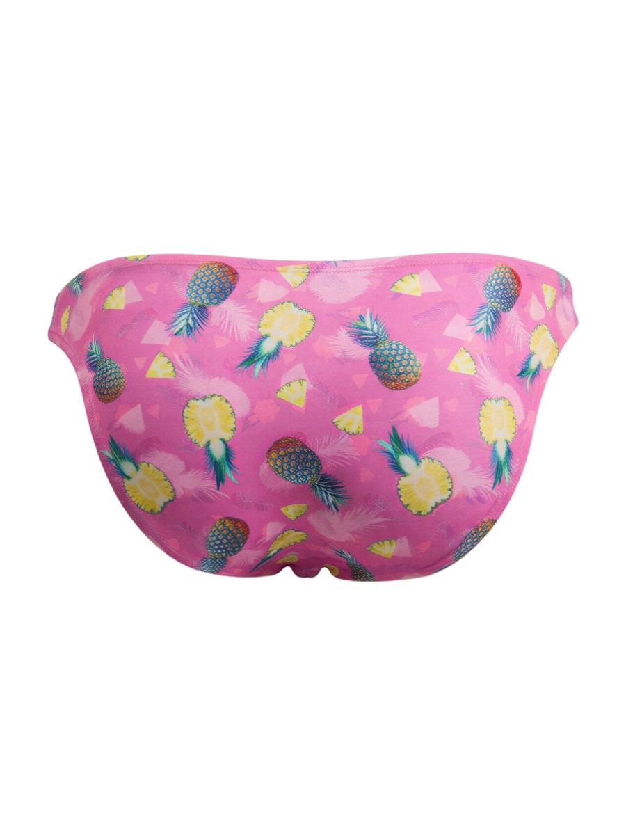 Pink pineapple-patterned bikini bottom candyMan 99923 bikini color printed pink with playful tropical design