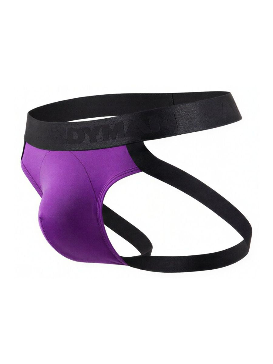 Purple and black dymatize candyman 99925 jockstrap with smooth form-fitting design in orchid color