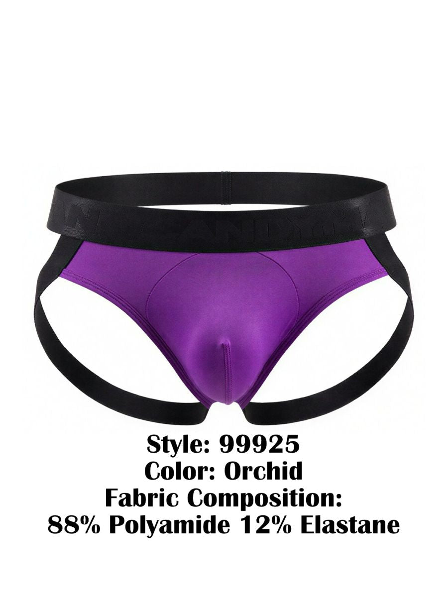 Candidman 99925 jockstrap orchid purple orchid-colored men’s briefs with black waistband made of polyamide elastane