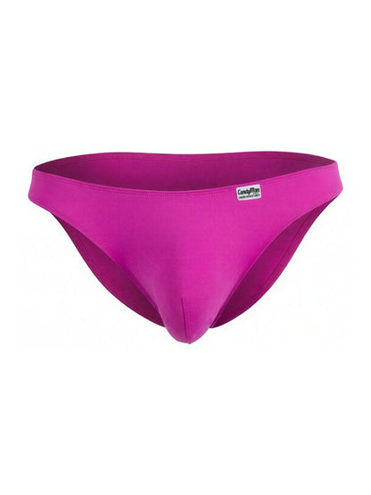 Vibrant fuchsia candyman 99928 bikini swim trunks with sleek form-fitting design and smooth fabric in magenta