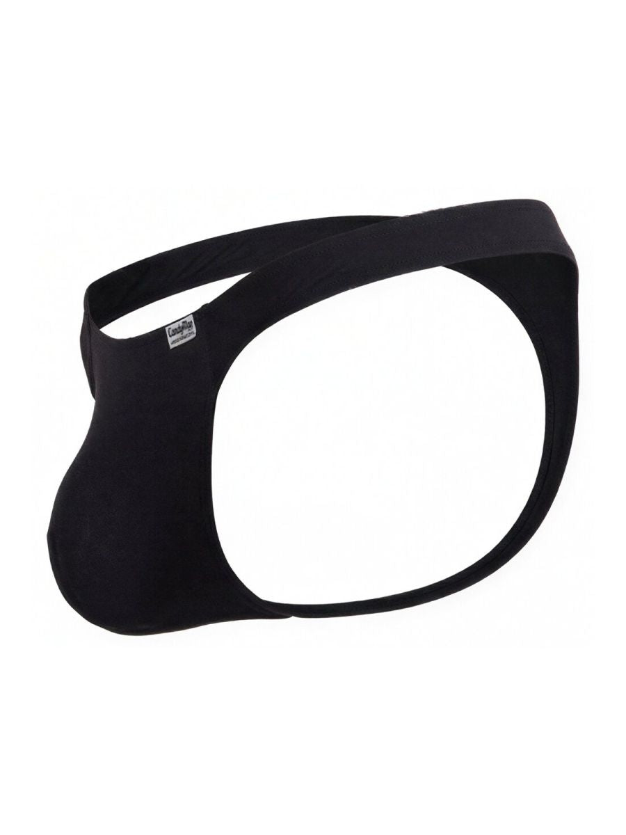 Black CandyMan 99930 men’s briefs with sleek minimalist design and small brand tag on waistband